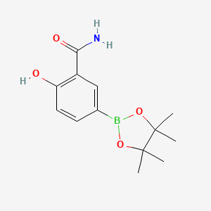 Structure - 2-Hydroxy-5-(4,4,5,5-tetramethyl-1,3,2-dioxaborolan-2-yl)benzamide