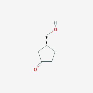 Structure - (R)-3-(hydroxymethyl)cyclopentan-1-one