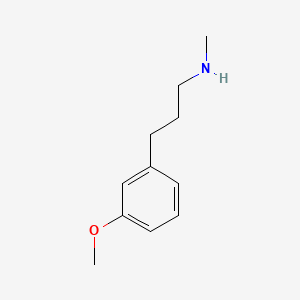 Structure - 3-(3-Methoxyphenyl)-N-methylpropan-1-amine, 3-(3-Methoxyphenyl)-N-methyl-1-propanamine