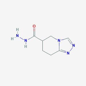 Structure - 5,6,7,8-Tetrahydro-[1,2,4]triazolo[4,3-a]pyridine-6-carbohydrazide, 5H,6H,7H,8H-[1,2,4]Triazolo[4,3-a]pyridine-6-carbohydrazide