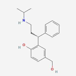 Structure - (R)-4-(hydroxymethyl)-2-(3-(isopropylamino)-1-phenylpropyl)phenol, DE(isopropyl)desfesoterodine