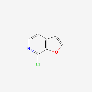 Structure - 7-Chlorofuro[2,3-c]pyridine, 7-Chloro-furo[2,3-c]pyridin