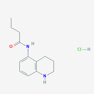 Structure - N-(1,2,3,4-Tetrahydroquinolin-5-yl)butanamide hydrochloride