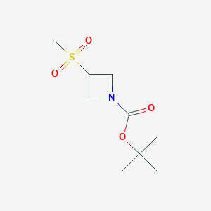 Structure - Tert-butyl 3-(methylsulfonyl)azetidine-1-carboxylate