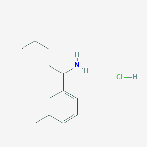 Structure - 4-Methyl-1-(m-tolyl)pentan-1-amine hydrochloride
