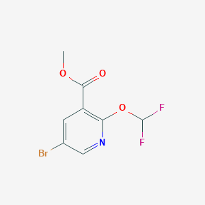 Structure - Methyl 5-bromo-2-(difluoromethoxy)nicotinate