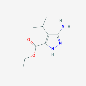 Structure - Ethyl 5-amino-4-isopropyl-1H-pyrazole-3-carboxylate