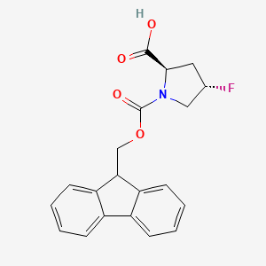 Structure - (2R,4S)-1-(((9H-Fluoren-9-yl)methoxy)carbonyl)-4-fluoropyrrolidine-2-carboxylic acid, 1,2-Pyrrolidinedicarboxylic acid, 4-fluoro-, 1-(9H-fluoren-9-ylmethyl) ester, (2R,4S)