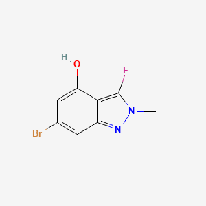 Structure - 6-Bromo-3-fluoro-2-methyl-2H-indazol-4-ol