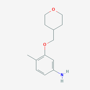 Structure - 4-Methyl-3-(oxan-4-ylmethoxy)aniline