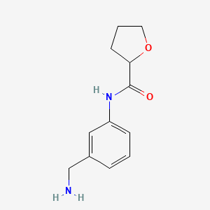 Structure - N-[3-(Aminomethyl)phenyl]oxolane-2-carboxamide