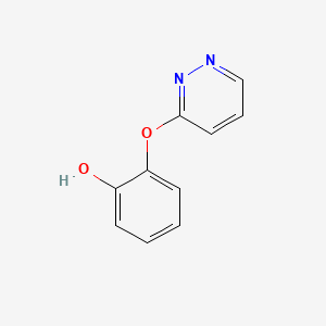 Structure - 2-(Pyridazin-3-yloxy)phenol, 2-Pyridazin-3-yloxyphenol