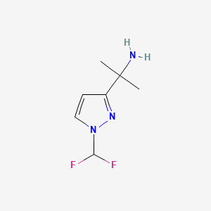 Structure - 2-(1-(Difluoromethyl)-1H-pyrazol-3-yl)propan-2-amine