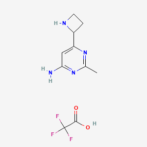 Structure - 6-(Azetidin-2-yl)-2-methylpyrimidin-4-amine 2,2,2-trifluoroacetate