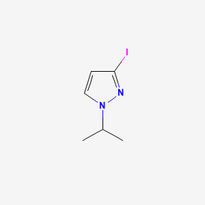 Structure - 3-Iodo-1-(propan-2-yl)-1h-pyrazole, 3-Iodo-1-isopropyl-1H-pyrazole