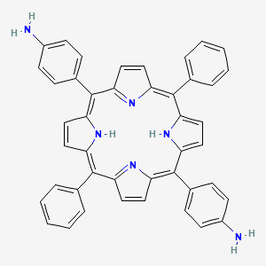 Structure - 4,4′-(10,20-Diphenyl-21H,23H-porphine-5,15-diyl)bis[benzenamine], 4,4'-(10,20-Diphenyl-5,15-porphyrindiyl)dianiline