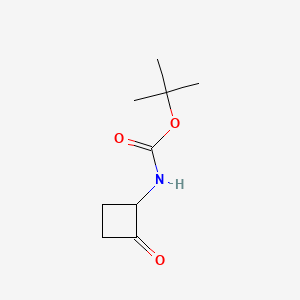 Structure - tert-Butyl (2-oxocyclobutyl)carbamate, tert-butyl N-(2-oxocyclobutyl)carbamate