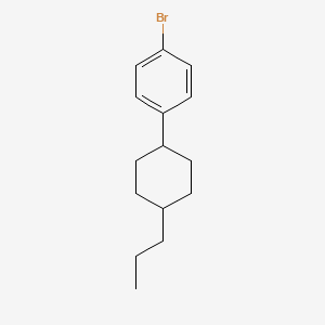 Structure - 1-Bromo-4-(trans-4-propylcyclohexyl)benzene, 1-Bromo-4-(Trans-4-n-Propylcyclohexyl)Benzene