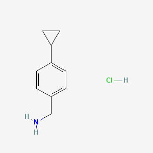 Structure - (4-Cyclopropylphenyl)methanamine hydrochloride, (4-CYCLOPROPYLPHENYL)METHANAMINE HCL