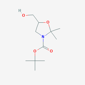 Structure - tert-Butyl 5-(hydroxymethyl)-2,2-dimethyloxazolidine-3-carboxylate, Tert-butyl-5-(hydroxymethyl)-2,2-dimethyloxazolidine-3-carboxylate