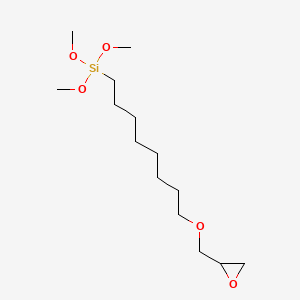 Structure - [8-(Glycidyloxy)-n-octyl]trimethoxysilane, >97.0%(GC)