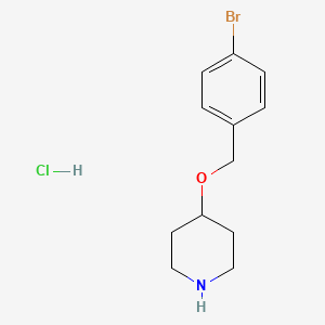 Structure - 4-[(4-bromophenyl)methoxy]piperidine hydrochloride