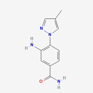 Structure - 3-Amino-4-(4-methyl-1h-pyrazol-1-yl)benzamide