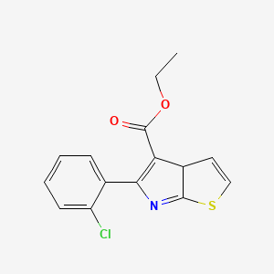 Structure - ethyl 5-(2-chlorophenyl)-6H-thieno[2,3-b]pyrrole-4-carboxylate