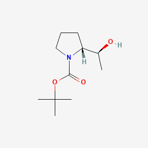Structure - Tert-butyl (R)-2-((S)-1-hydroxyethyl)pyrrolidine-1-carboxylate