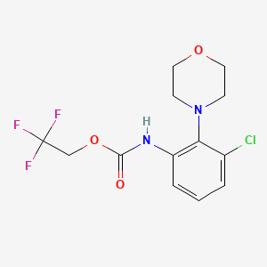 Structure - 2,2,2-Trifluoroethyl (3-chloro-2-morpholinophenyl)carbamate