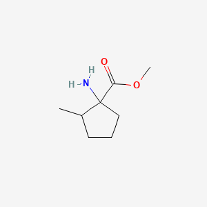 Structure - Methyl 1-amino-2-methylcyclopentane-1-carboxylate, Cyclopentanecarboxylic acid, 1-amino-2-methyl-, methyl ester