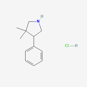 Structure - 3,3-Dimethyl-4-phenylpyrrolidine hydrochloride