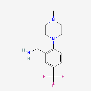 Structure - [2-(4-methylpiperazin-1-yl)-5-(trifluoromethyl)phenyl]methanamine