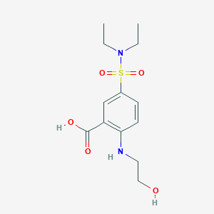 Structure - 5-(Diethylsulfamoyl)-2-[(2-hydroxyethyl)amino]benzoic acid, 5-[(DIETHYLAMINO)SULFONYL]-2-[(2-HYDROXYETHYL)AMINO]BENZOIC ACID