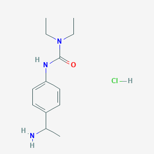 Structure - 1-[4-(1-aminoethyl)phenyl]-3,3-diethylurea hydrochloride