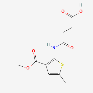 Structure - 3-{[3-(methoxycarbonyl)-5-methylthiophen-2-yl]carbamoyl}propanoic acid