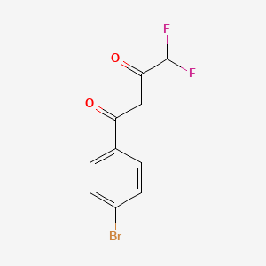 Structure - 1-(4-bromophenyl)-4,4-difluorobutane-1,3-dione, 1-(4-BROMO-PHENYL)-4,4-DIFLUOROBUTANE-1,3-DIONE