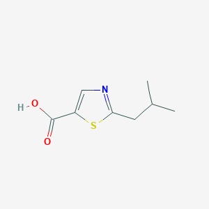 Structure - 2-(2-Methylpropyl)-1,3-thiazole-5-carboxylic acid