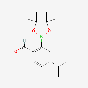 Structure - 4-Isopropyl-2-(4,4,5,5-tetramethyl-1,3,2-dioxaborolan-2-yl)benzaldehyde