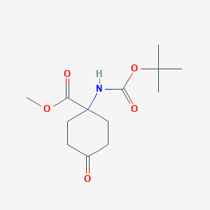Structure - Methyl 1-{[(tert-butoxy)carbonyl]amino}-4-oxocyclohexane-1-carboxylate, 1-[N-(t-Butoxycarbonyl)amino]-4-cyclohexanone-1-carboxylic acid methyl ester