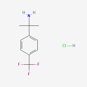 Structure - 2-(4-(Trifluoromethyl)phenyl)propan-2-amine hydrochloride, 2-(4-(trifluoromethyl)phenyl)propan-2-amine HCl