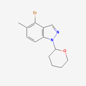 Structure - 4-Bromo-5-methyl-1-(tetrahydro-2H-pyran-2-yl)-1H-indazole
