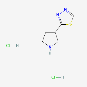 Structure - 2-(Pyrrolidin-3-yl)-1,3,4-thiadiazole dihydrochloride