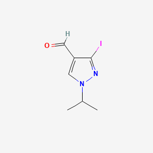 Structure - 3-Iodo-1-isopropyl-1H-pyrazole-4-carbaldehyde