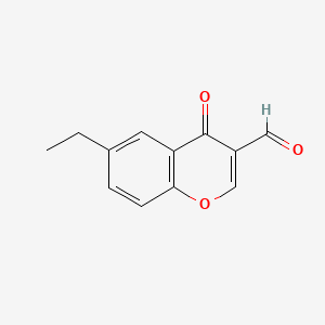 Structure - 6-Ethyl-4-oxo-4h-chromene-3-carbaldehyde, 6-Ethyl-3-formylchromone
