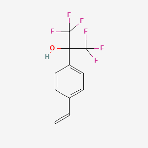 Structure - 1,1,1,3,3,3-Hexafluoro-2-(4-vinylphenyl)propan-2-ol, α,α-Bis(trifluoromethyl)-4-vinylbenzyl alcoho