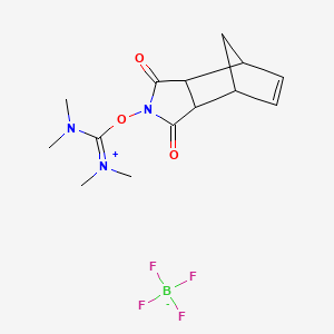 Structure - 2-(1,3-Dioxo-3a,4,7,7a-tetrahydro-1H-4,7-methanoisoindol-2(3H)-yl)-1,1,3,3-tetramethyluronium tetrafluoroborate, O-(5-Norbornene-2,3-dicarboximido)-N,N,N',N'-tetramethyluronium tetrafluoroborate