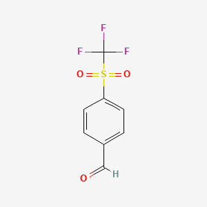 Structure - 4-((Trifluoromethyl)sulfonyl)benzaldehyde