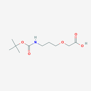 Structure - 2-(3-((tert-Butoxycarbonyl)amino)propoxy)acetic acid