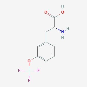 Structure - (R)-2-Amino-3-(3-(trifluoromethoxy)phenyl)propanoic acid, 3-(Trifluoromethoxy)-D-phenylalanine
